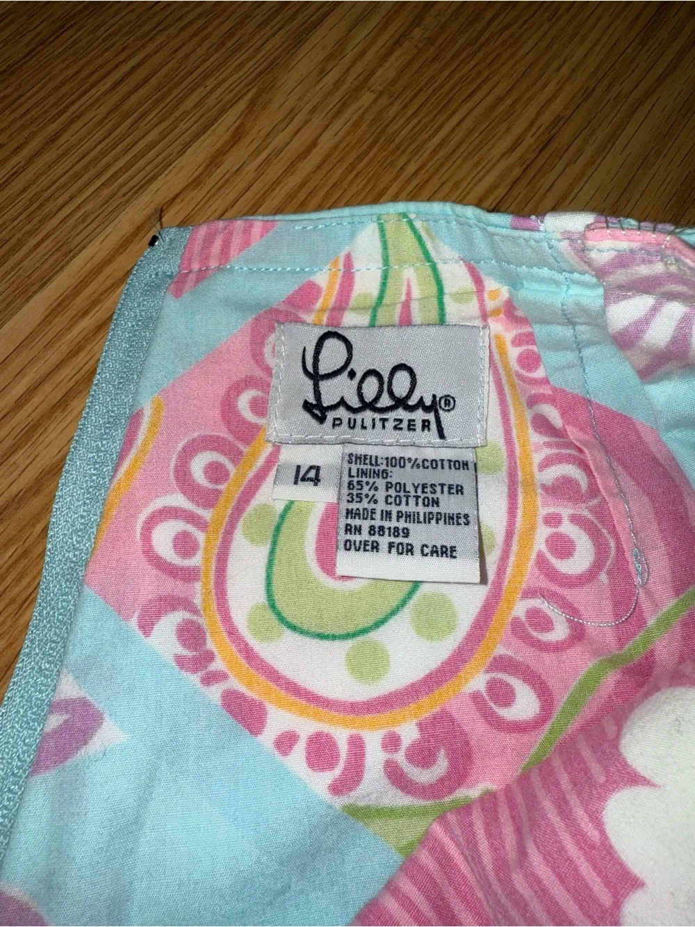 Vintage Lilly Pulitzer White Label Girls Skort sz 14